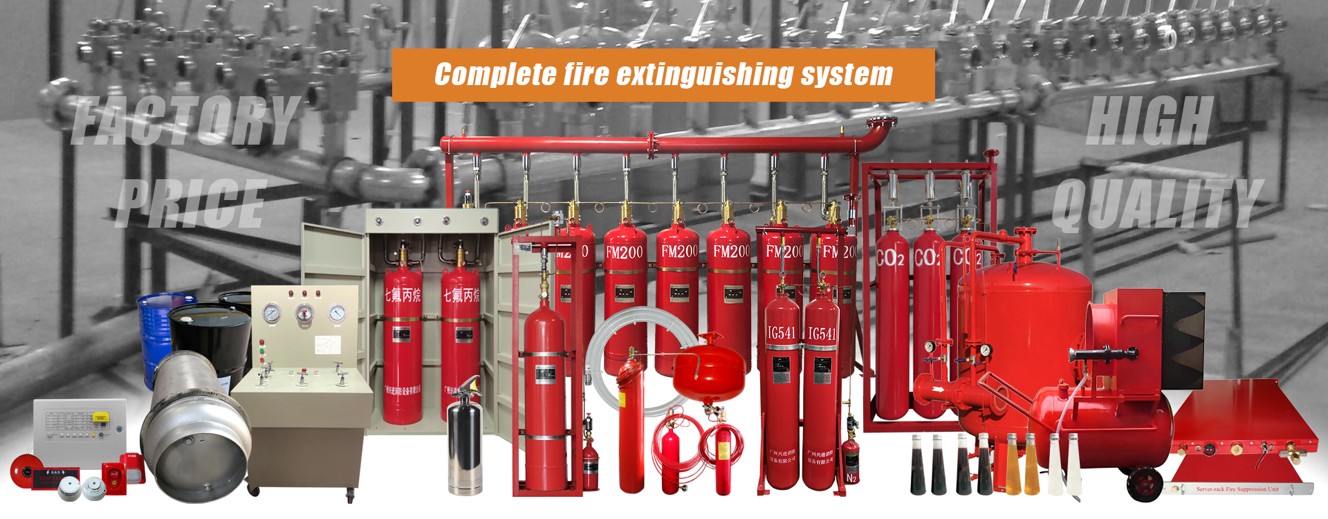 Qualità Soppressione del fuoco di sistema FM200 fabbrica