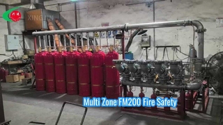 Attrezzatura antincendio per rete di tubazioni multiserbatoio multizona FM200